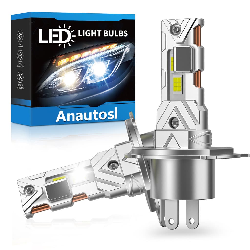 2 Pçs H4 LED Farol Lâmpada Mini Sem Fio 50000LM 800 % Super Brilhante Substituição Automática Cabeça 12V 24V Luz De Cond