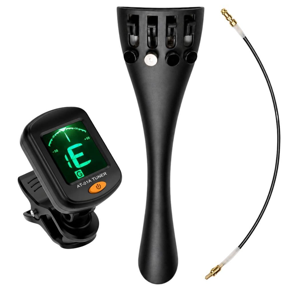 Kit Afinador Digital Estandarte Violoncelo 4/4 Alumínio com 4 Micro Afinadores Marinos MT-01A