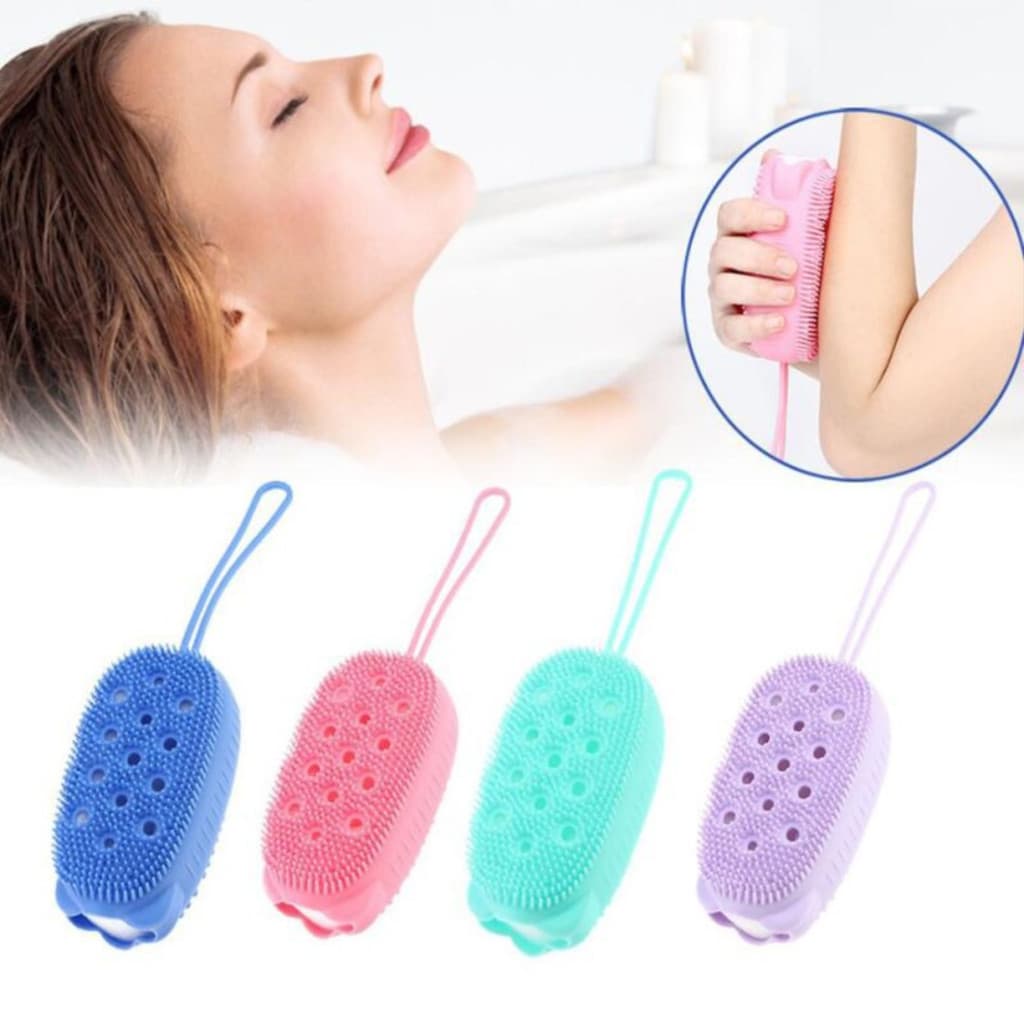 Kit 3x Esponja de Banho Silicone Macia Higiênica e Durável