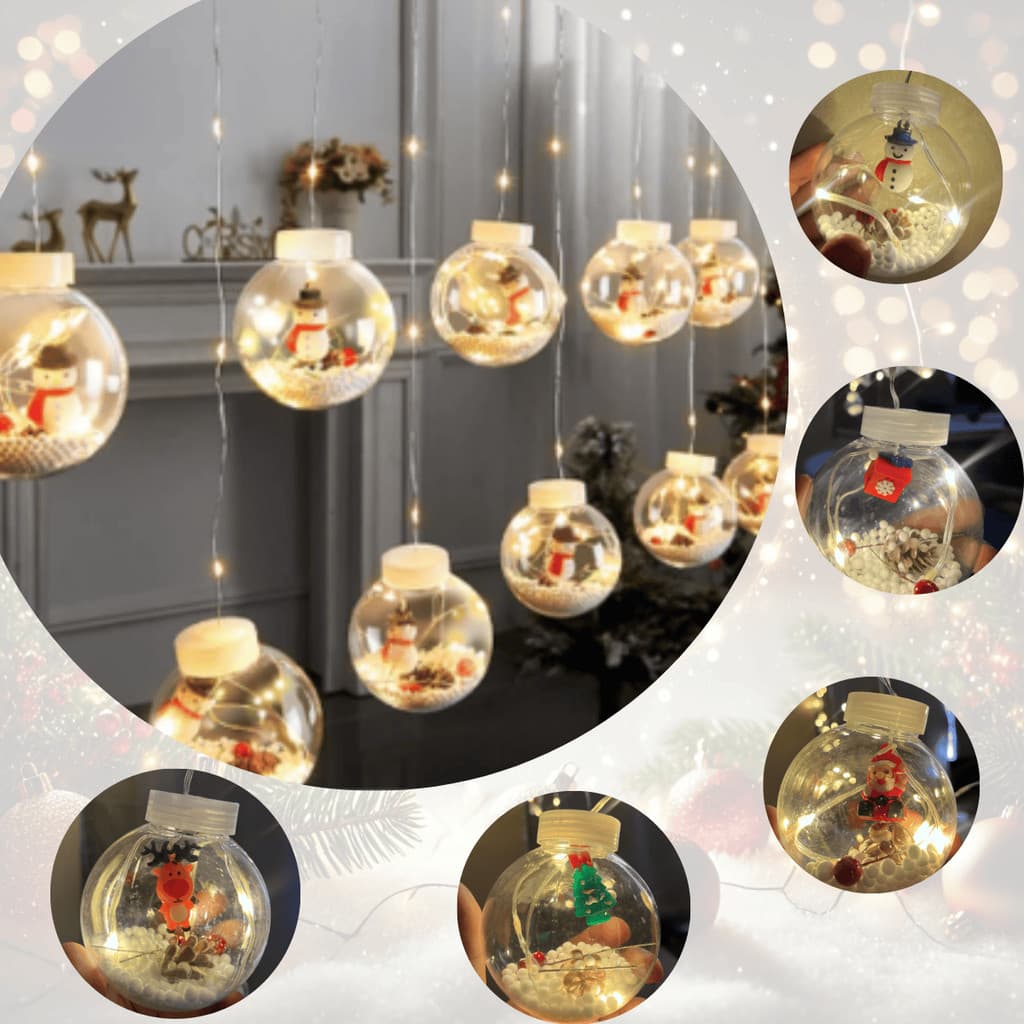 Cascata Pisca Pisca Cortina De Luz Bolinhas Colorida Varal Decoração Natal 3 metros 100 Leds