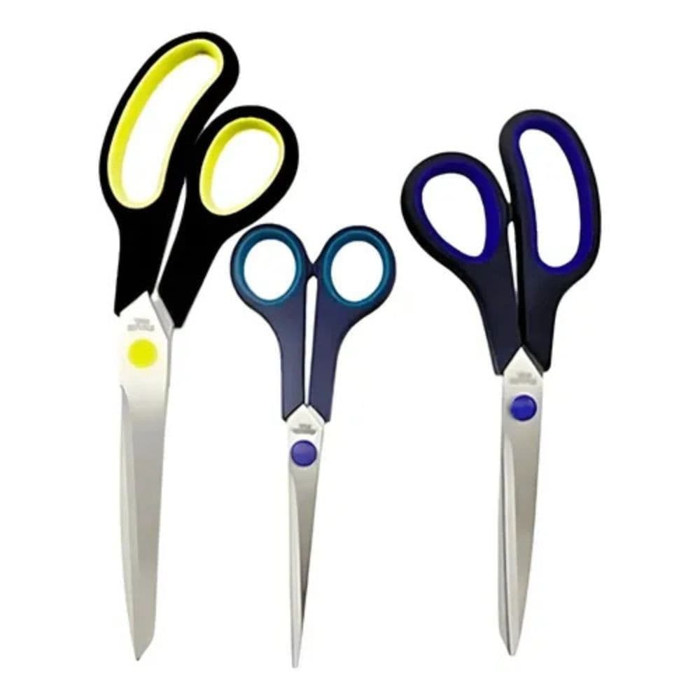 Tesoura Kit Com 3 Peças Inoxidável Resistentes Colorido