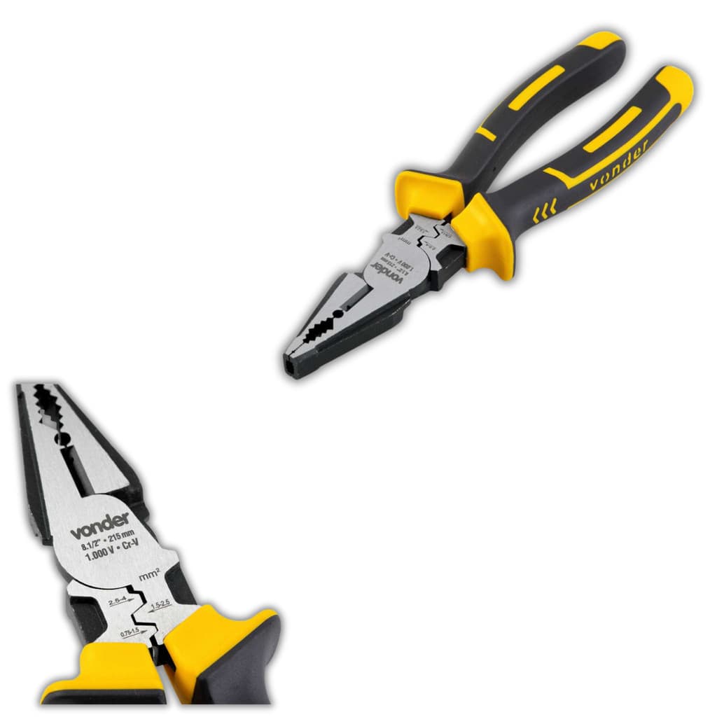 Alicate Universal 8.1/2" Isolado 1.000V Vonder P/Eletricista