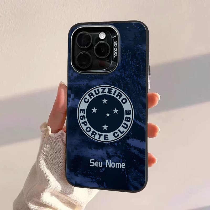 Capinha de personalizada Cruzeiro Esporte para iPhone 11 normal 13 x xr xs max 12 14 15 16 pro max 16 7Plus anti impacto
