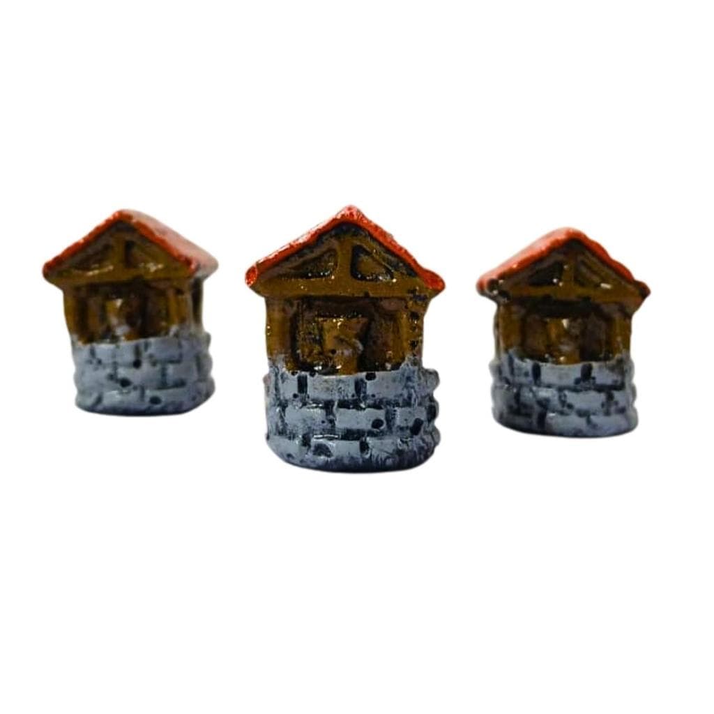 Kit Enfeite Mini Poço 3 Und Decoração Aquário Beteira Fontes Jardins Fragata