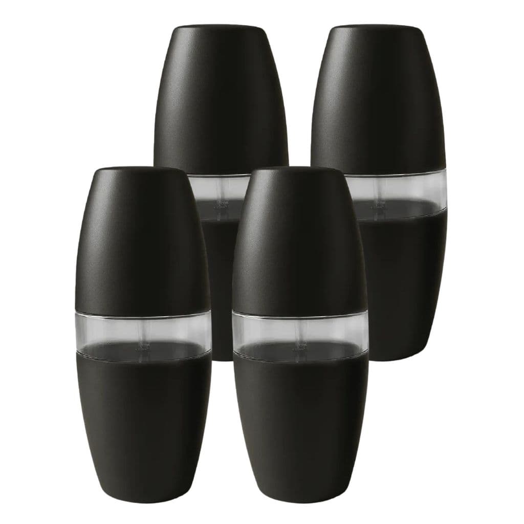 Kit 4 Porta Escova de Dentes Preto Plástico Resistente para Organização Banheiro
