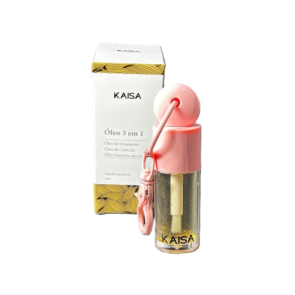 Cheveiro Oléo Hidratante 5ml para cutículas Kaisa 3 em 1 Lixamento e Nutrição das Unhas
