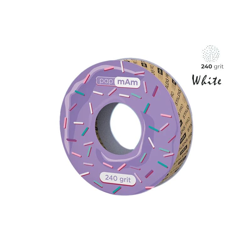 Lixa Refil em Rolo papmAm de Inserção Branca - Sem Estojo - 240 Grit - 7M - Staleks