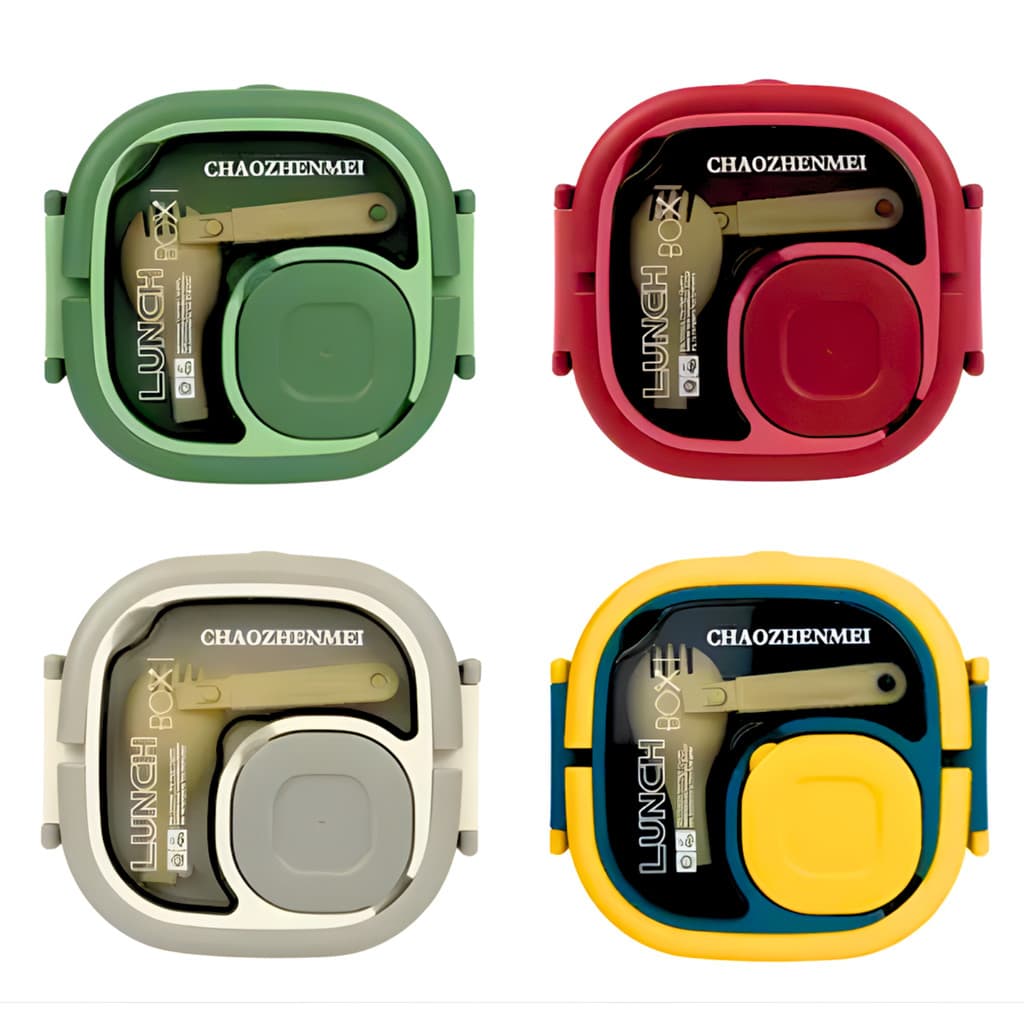Marmita Lancheira 900ml Lunch Box C/ Porta Tempero e Talher