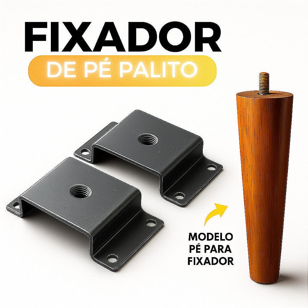 Chapinha Reta De Aço Suporte De Fixação Para Pés De Móveis E Mesas
