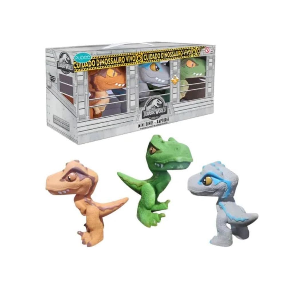 Pack 3 Mini Dinos Raptores Blue Echo e Delta Jurassic World