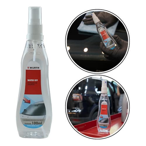 Repele Água Water Off 100ml Wurth Cristalizador Parabrisa Transparente Acetinado