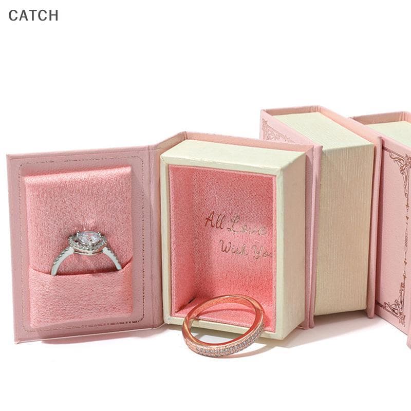 Pegar Pequeno Livro Caso De Jóias Retro Criativo Princesa Anel E Colar Caixa De Presente Embalagem Para Pequenas Empresa
