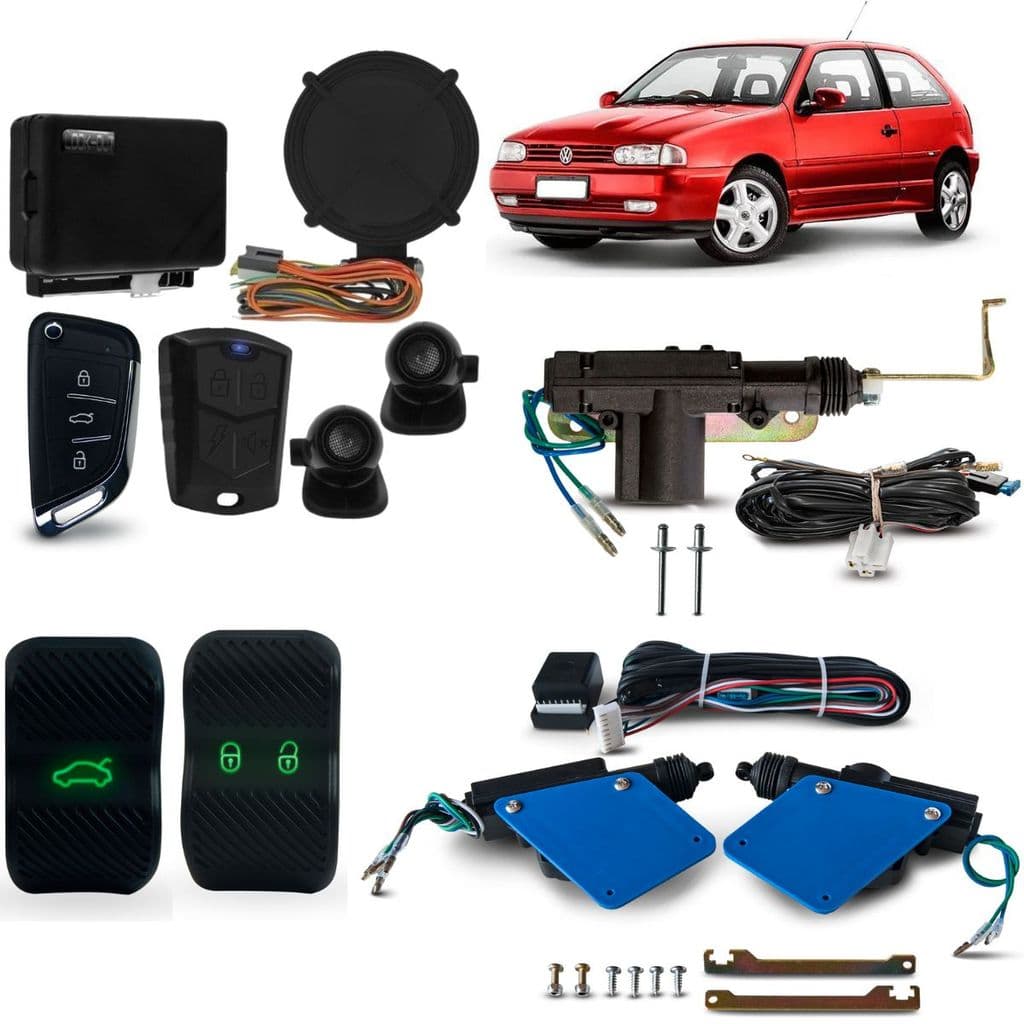 Kit Trava Elétrica+mala E Alarme C/chave Gol Bola G2 2p Vd