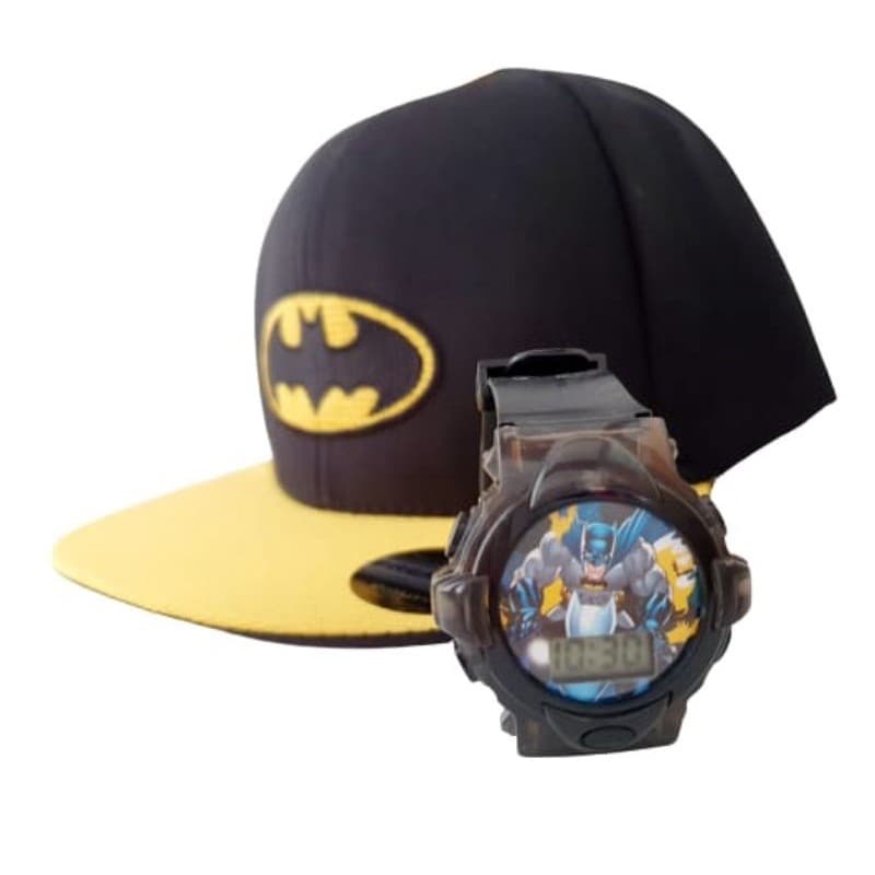 kit boné + relogio Batman Capitão América Homem aranha  infantil menino criança