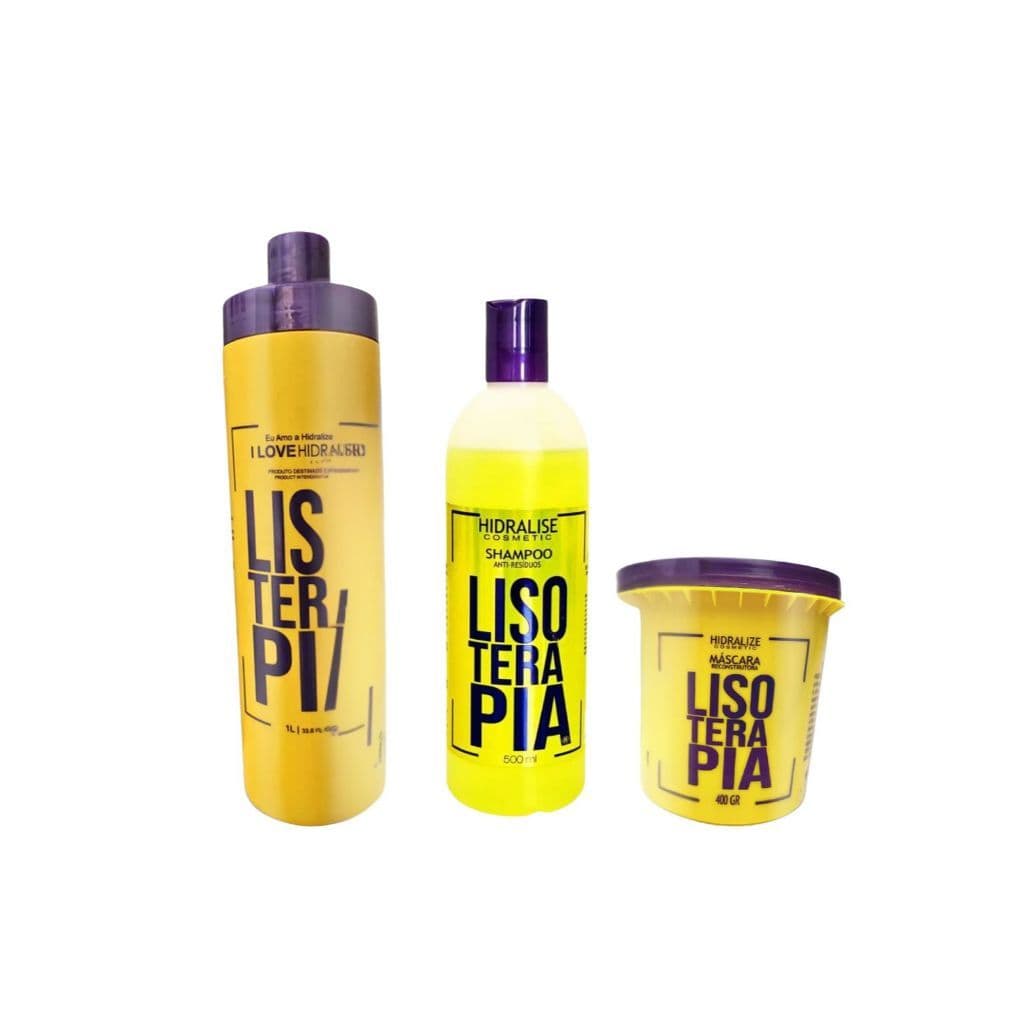 KIT PROGRESSIVA S/ FORMOL 1L + SHAMPOO ANTI RESIDUO + MASCARA PÓS QUIMICA 400G