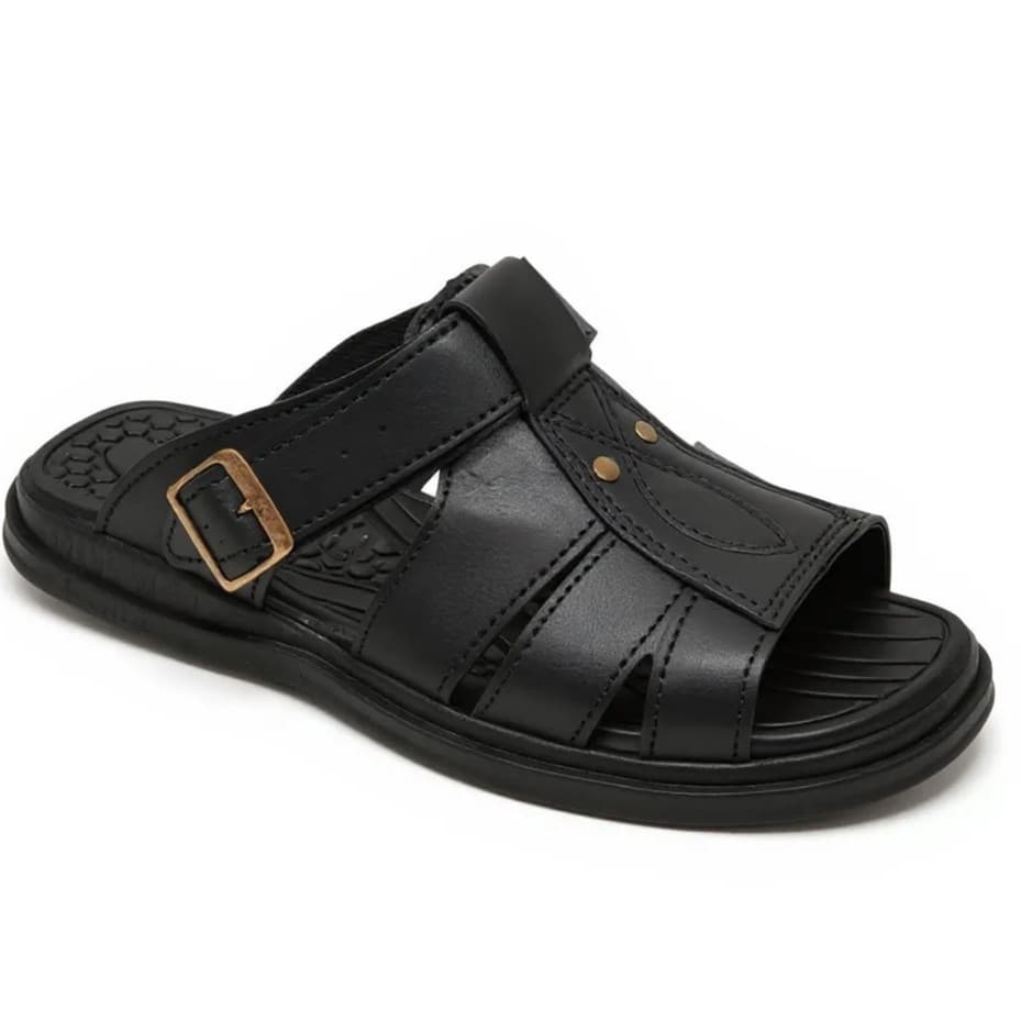 Chinelo Sandália Masculina Couro Legitimo Com Palmilha Ortodpedica Leve e Confortável ENVIO IMEDIATO