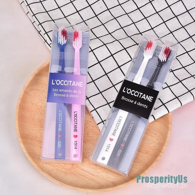 ProsperityUs 2pçs Escova De Dentes/Coração/Ecológico Nano Para Adultos