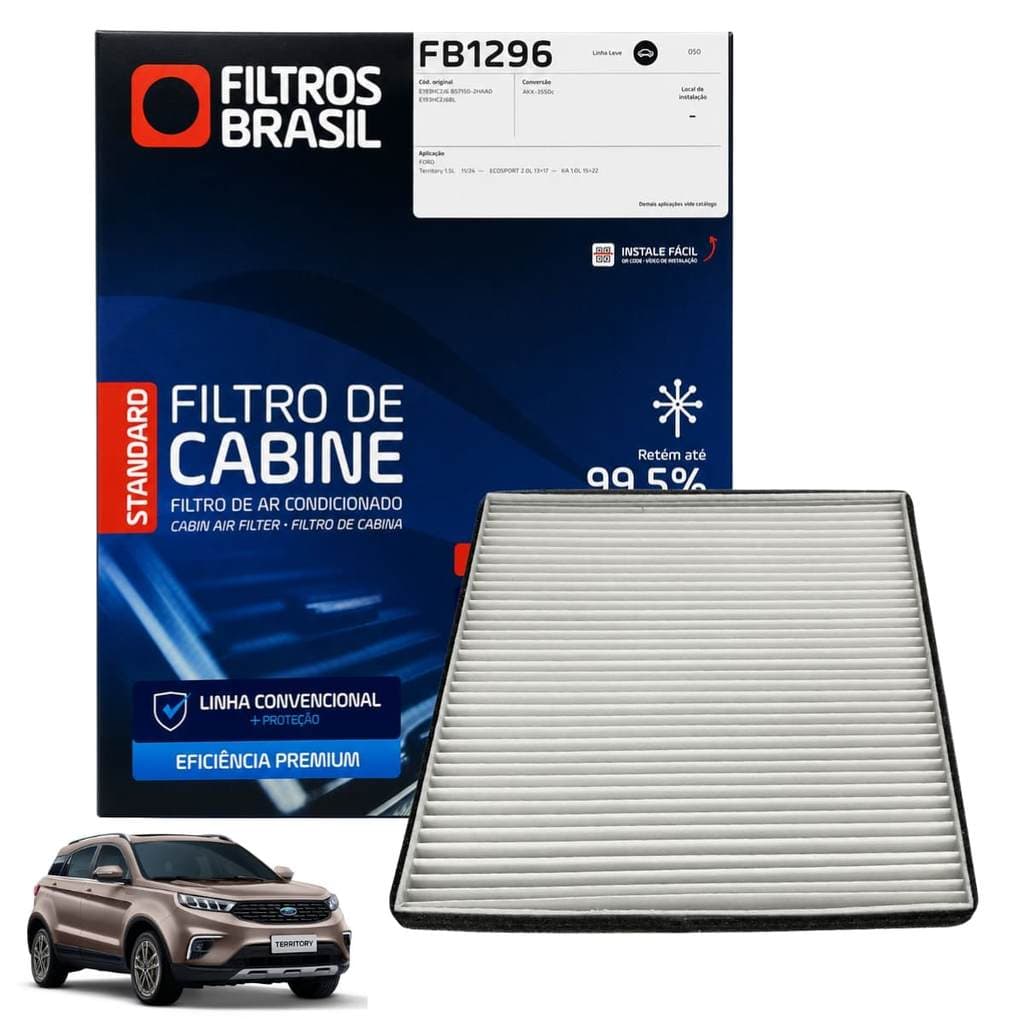 Filtro De Ar Condicionado Cabine Ford Territory Titanium 1.5 2020 2021 2022 2023 Até 2026