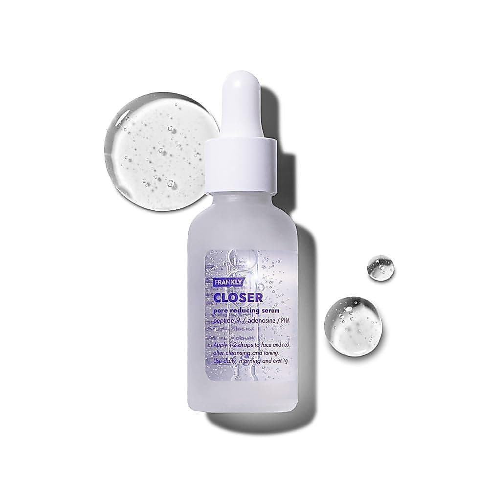 FRANKLYCloserSerum | Sérum Redutor de Poros | 9 Peptídeos, Proteína de Colágeno Vegana, Adenosina, PHA | Minimizador de