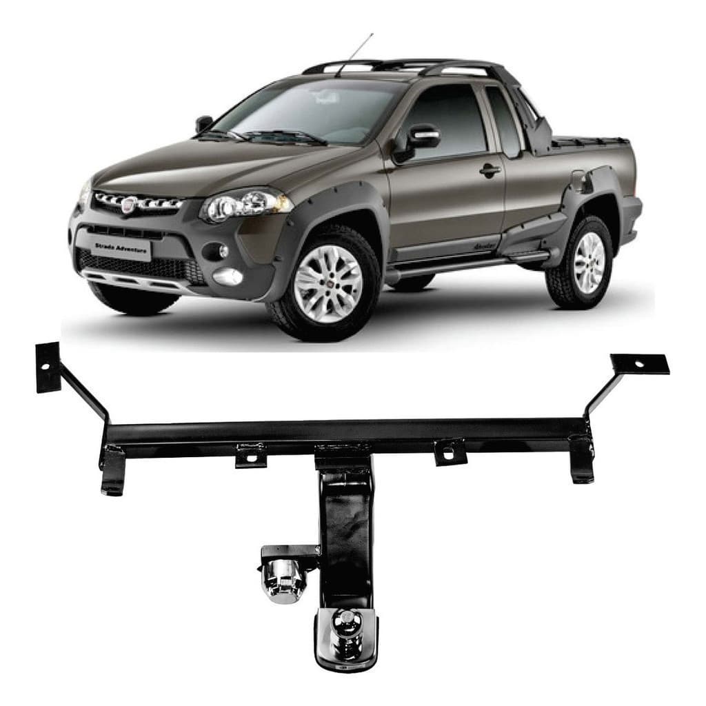 Engate Reboque Fiat Strada 2003-2020 500kg Rabicho Reforçado
