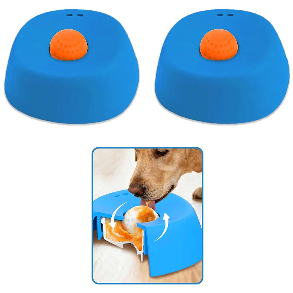 Comedouro Lento Tigela De Lamber Kit 2 Uni Caes Gatos Cachorros Pet Filhote Petisco Alivio De Tedio Liquido Brinquedo