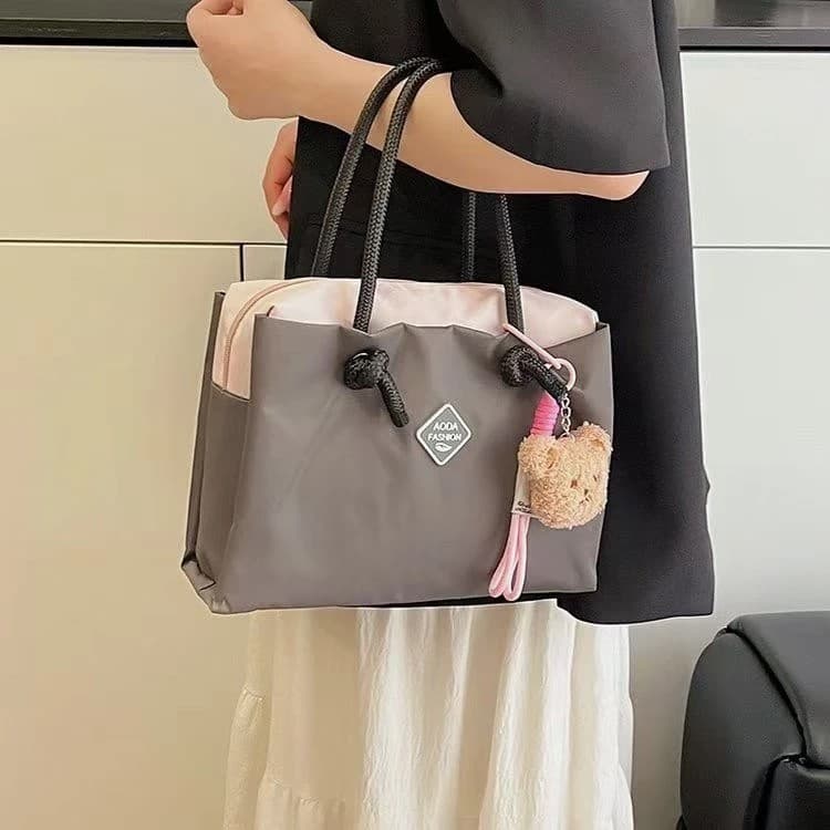 Novo estilo contraste cor portátil moda Casual bolsa de ombro à prova dwaterproof água bolsa lanche lancheira saco 2026