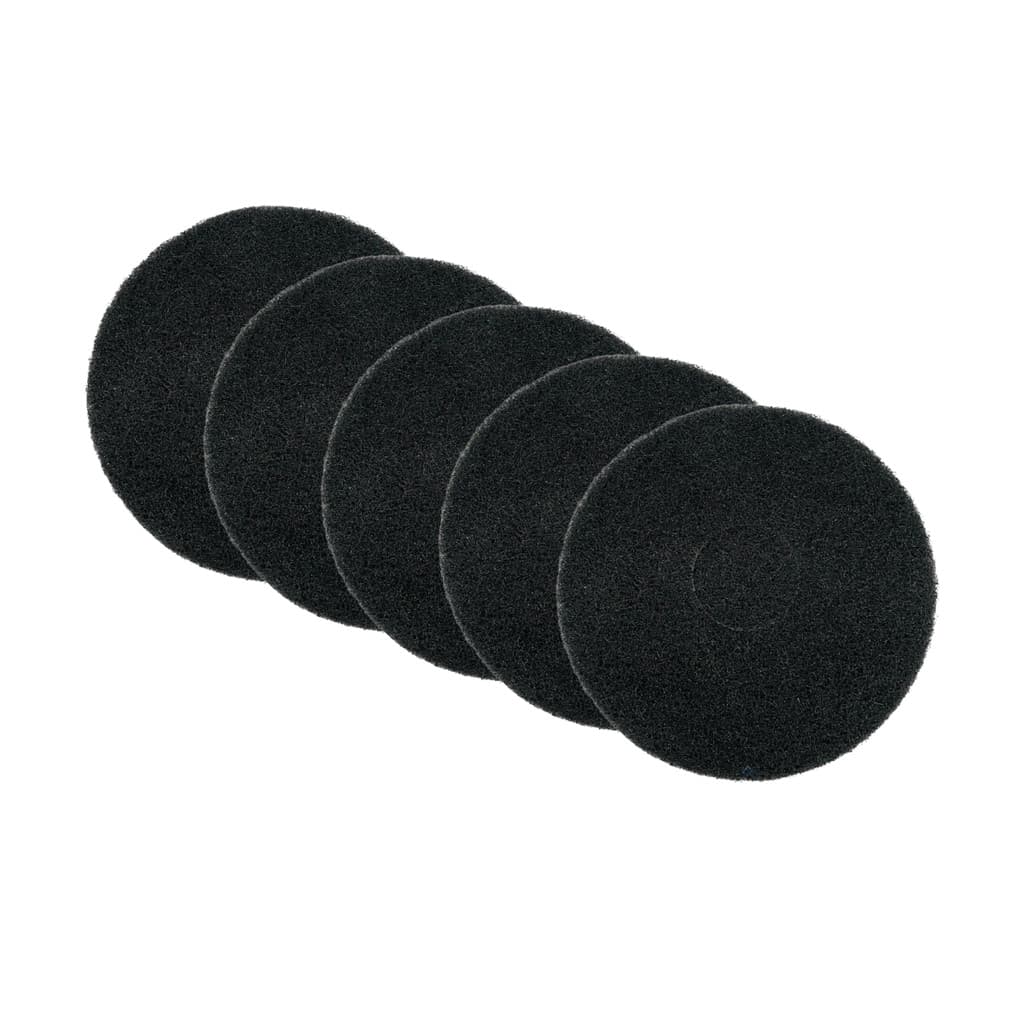 Kit 5 Disco Pad Preto 440mm Enceradeira Lavadora Karcher