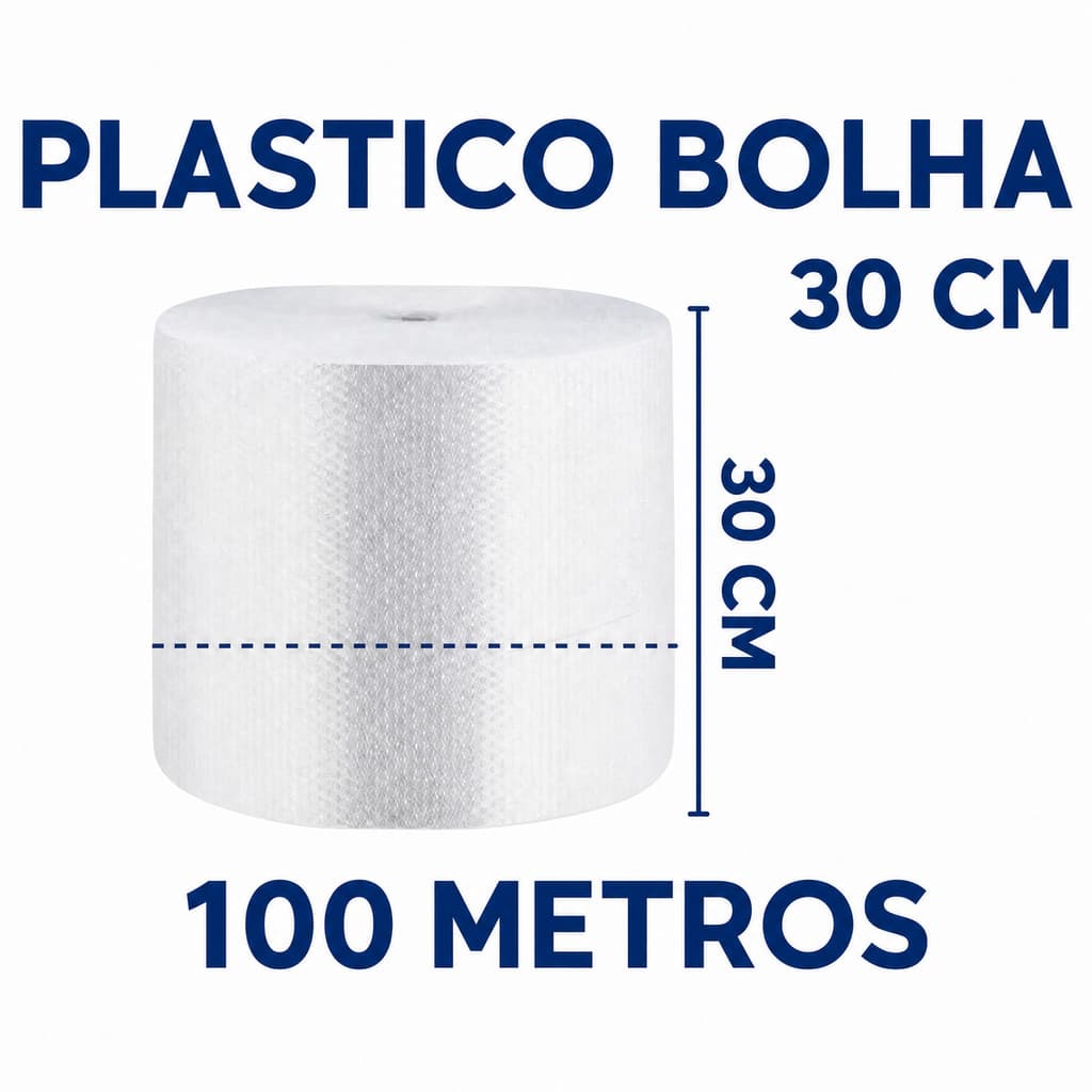 Plástico Bolha 30 Cm X 100 E-commerce 25 Micras Bolha Mudança Proteção Transporte