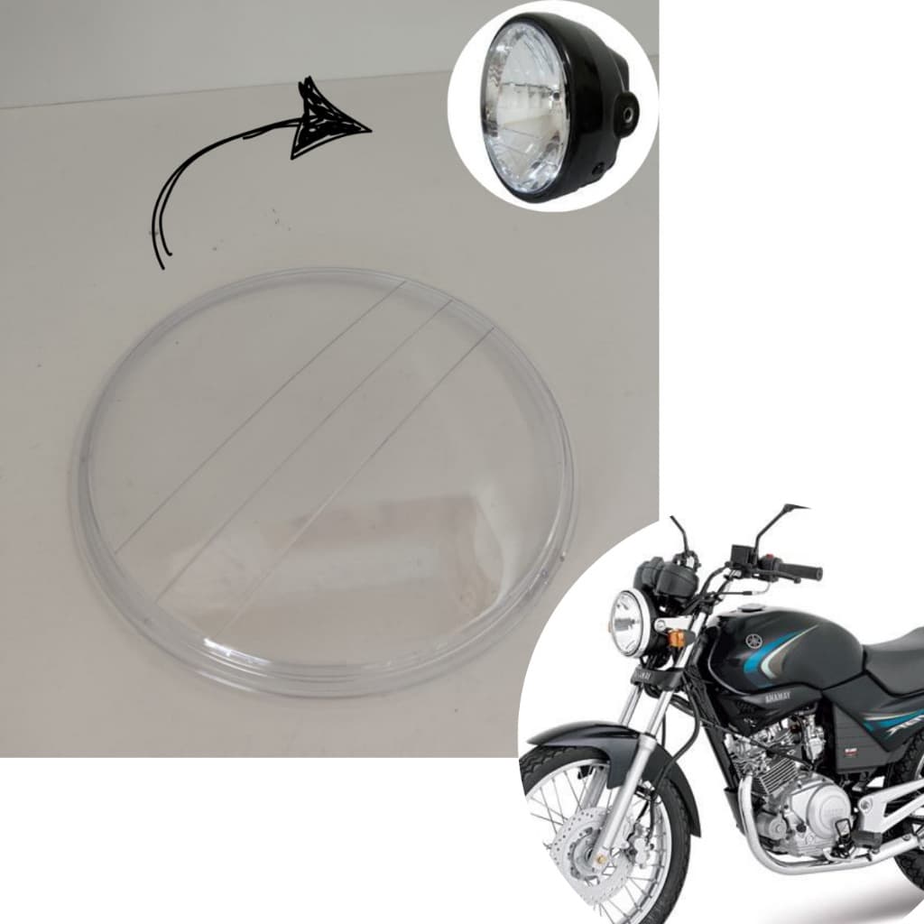 Lente do Farol Visor Ybr125 Factor125 Cristal