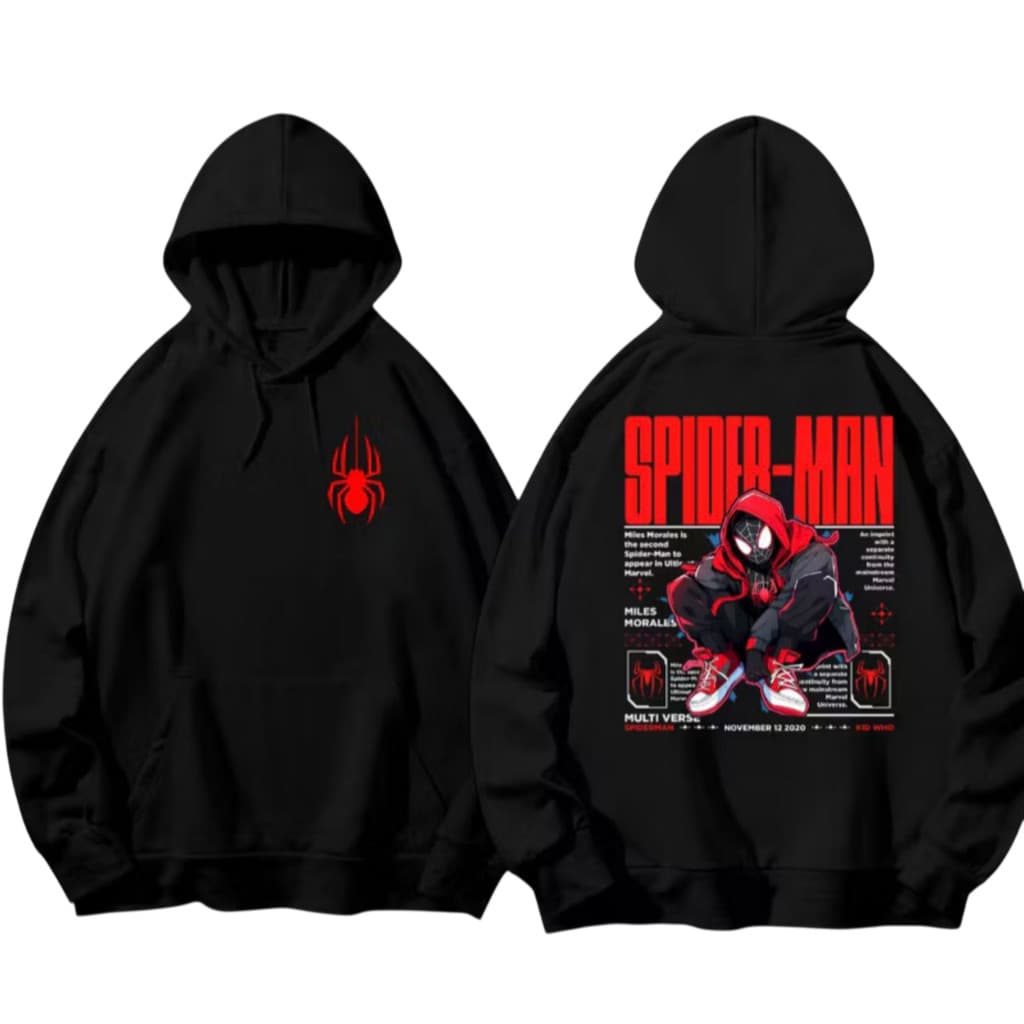 Blusa De Frio Moletom Ganguru Spider Man Homem Aranha  Flanelado Com Capuz Premium