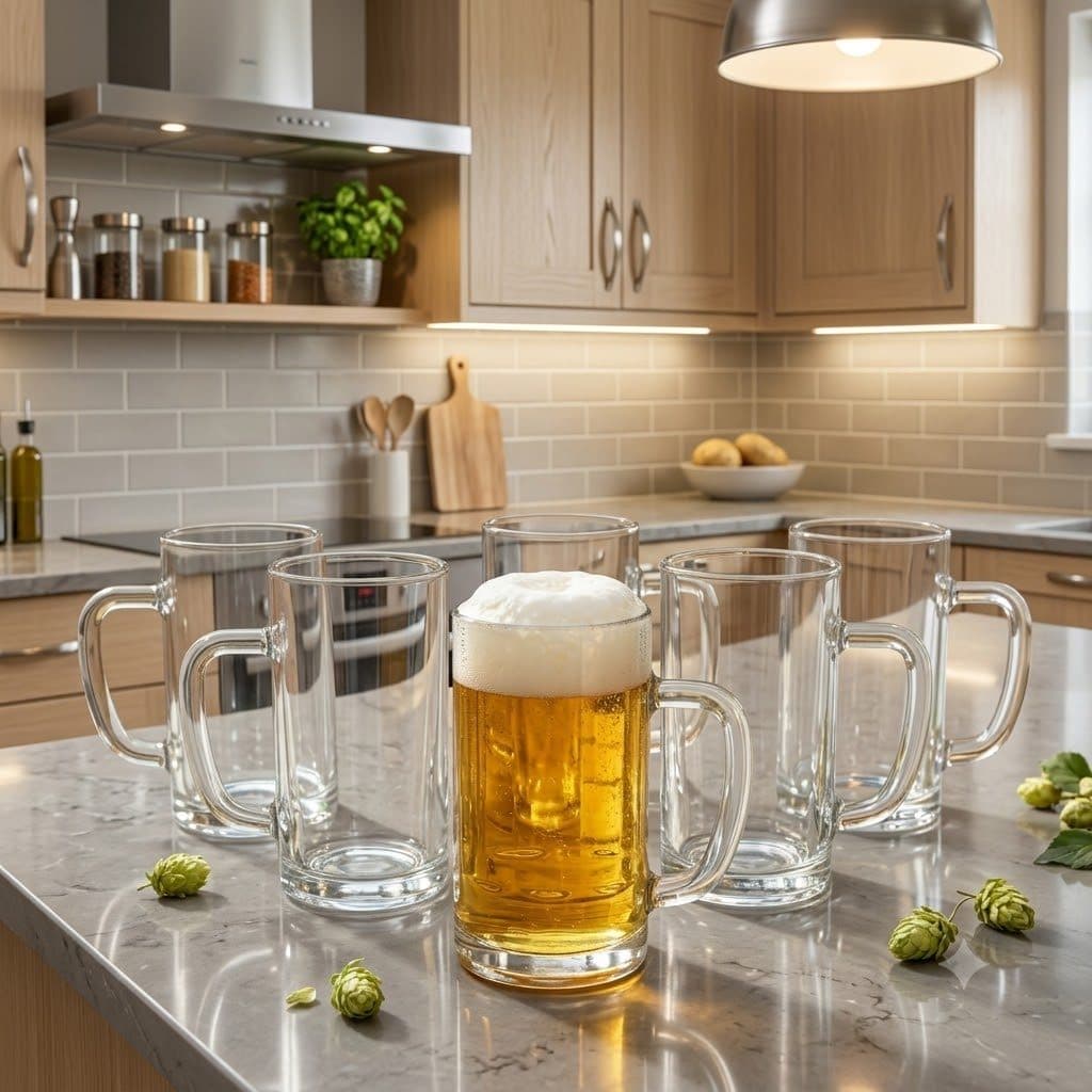 Kit com 6 Canecas de Chopp em Vidro 500ml – Resistência, Elegância e Praticidade
