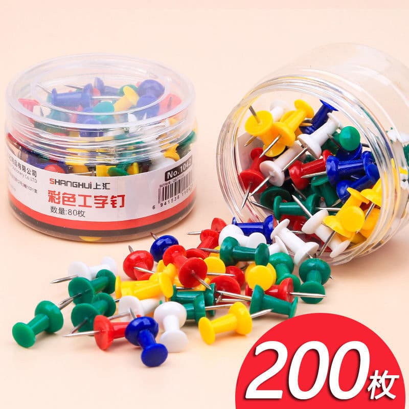 Cor em forma de I unhas grande cabeça imprensa unhas arte criativa diy pinos pintura pequenos pinos placa de cortiça fot