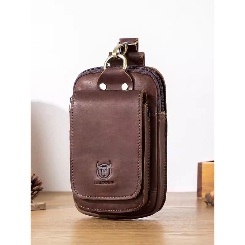 Capitão Niu Primeira Camada de Couro Cera de Óleo Cinto de Desgaste de Couro 4.5cm Bolsa para Celular Bolsa de Cintura M