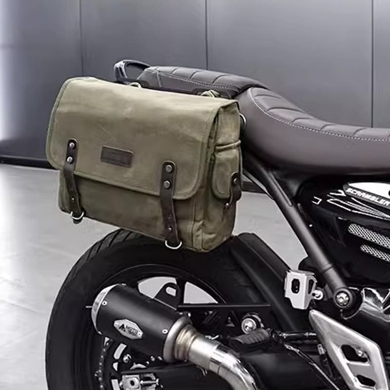 Triumph Scrambler400X Bolsa Lateral Modificada Placa de Suspensão Tática Retro Ferramenta de Lona Bolsa Lateral Acessóri