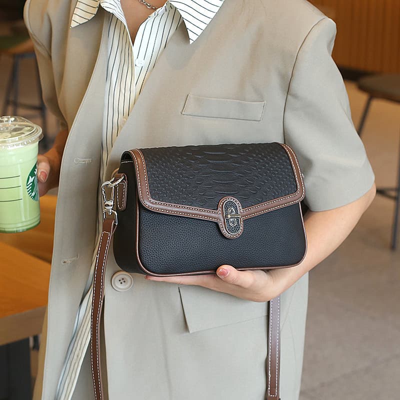 Bolsa bolsa transversal feminino Senhoras sacos 2024 novo estilo sacos moda All-Match estilo ocidental nicho High-End se