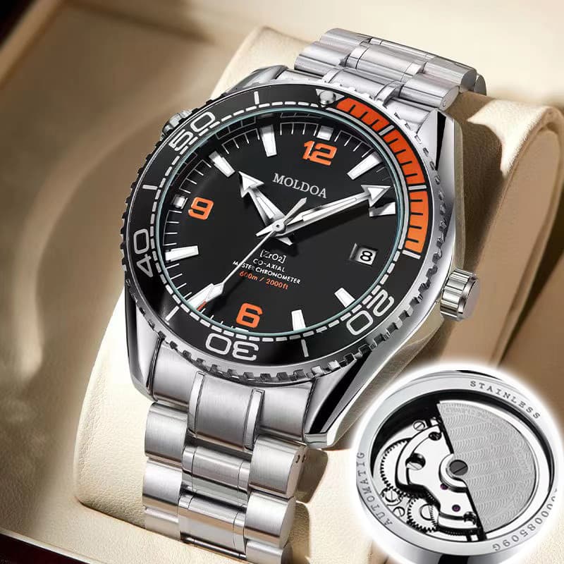 relogio masculino Genuíno hipocampo 600 relógio mecânico automático masculino calendário à prova dwaterproof água lumino