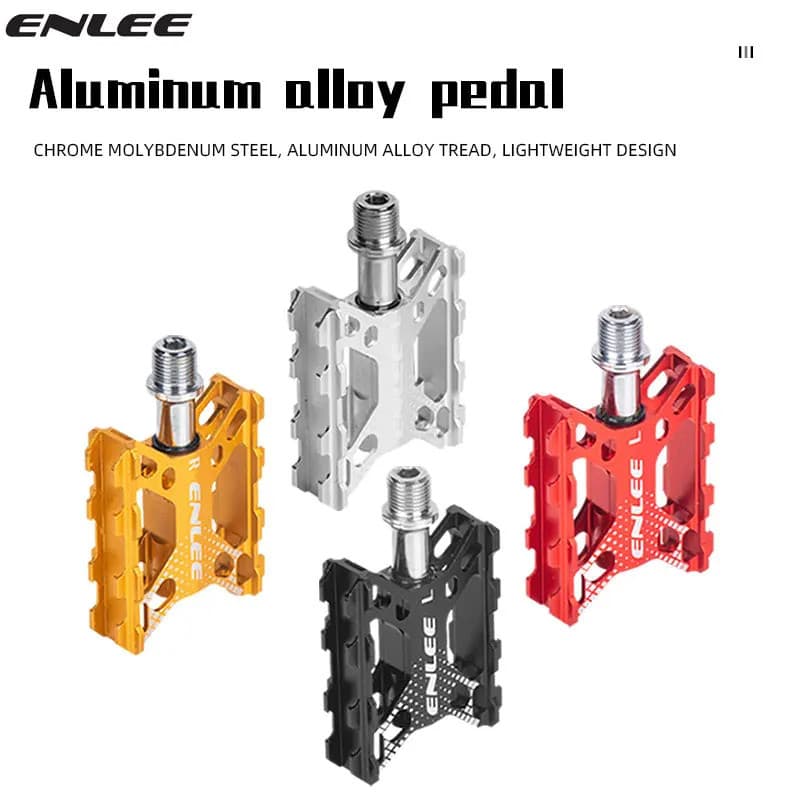 Pedal dobrável ENLEE para bicicleta de montanha e estrada, pedal com rolamento, ultra leve, em liga de alumínio.