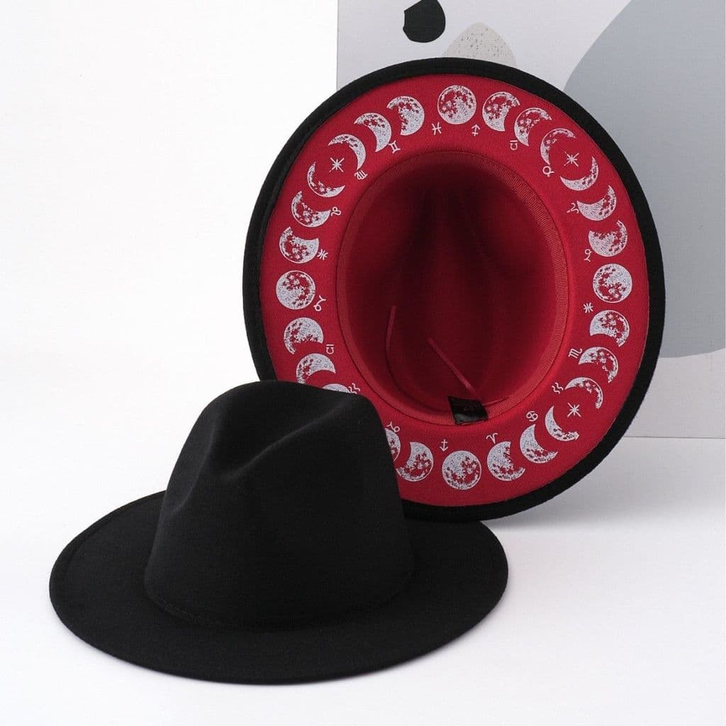 Novo estilo americano outono inverno moda chapéu decorativo Jazz chapéu superior feminino cor gradiente chapéu panamá te