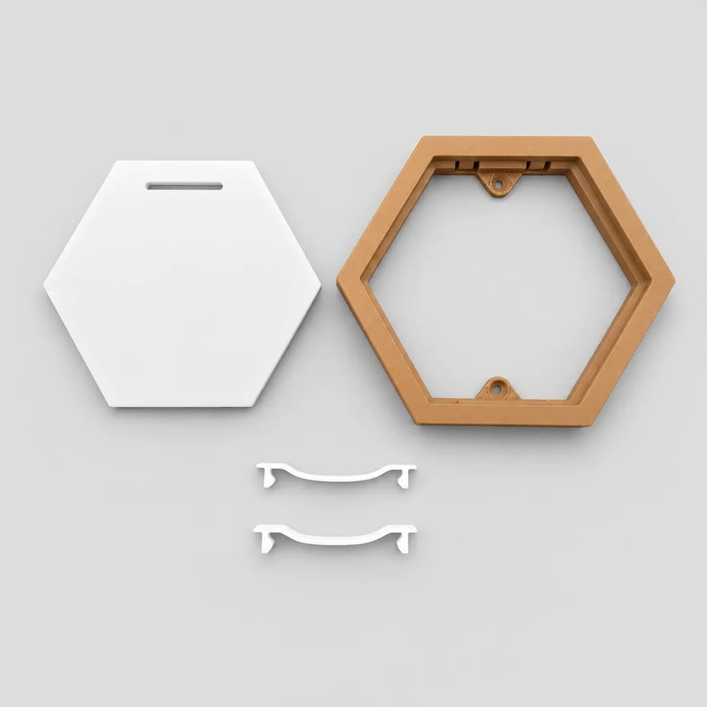 Kit 3 Molduras Hexagonal Modular Para Medalhas Impressão 3D Decoração Esportiva