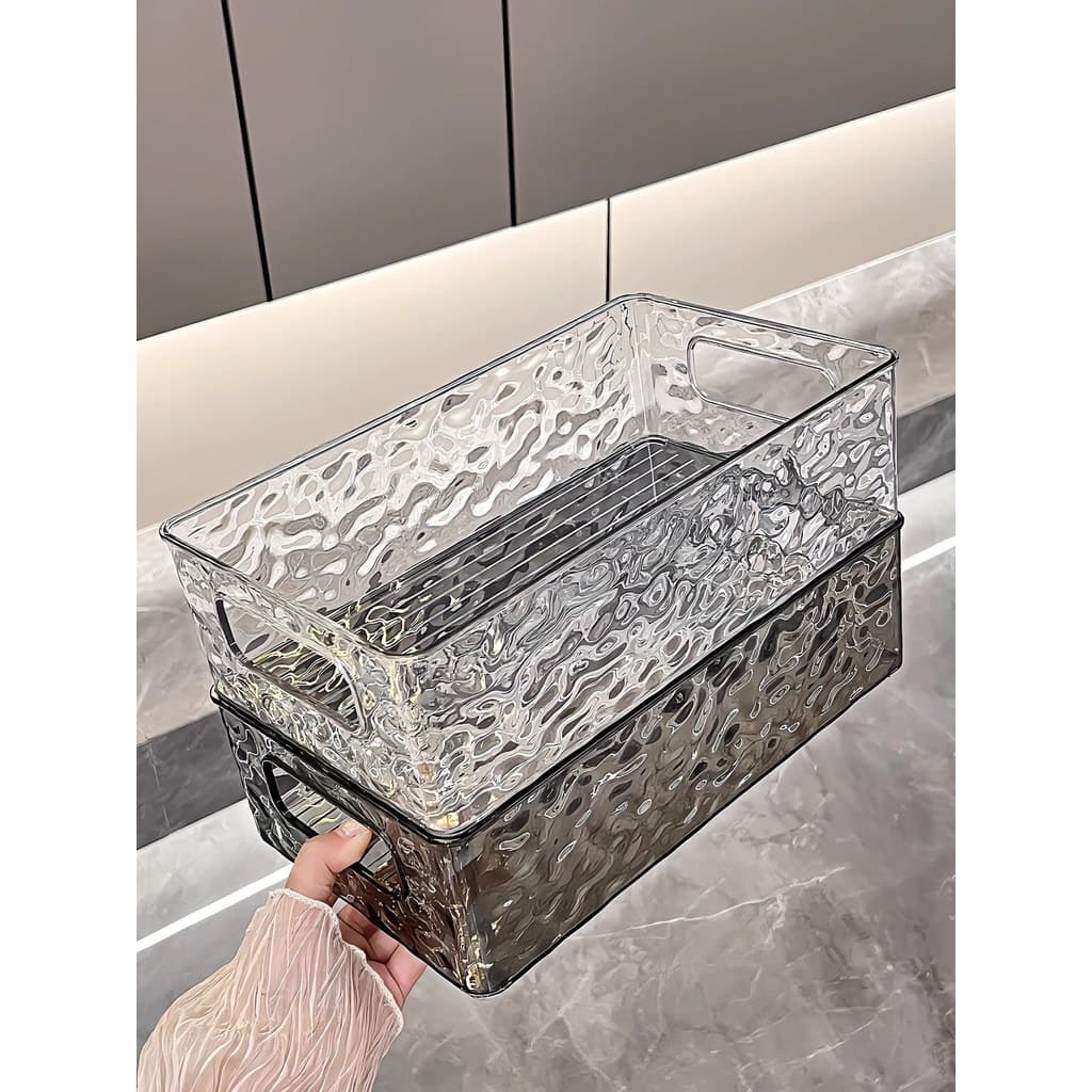 Caixa de armazenamento de cosméticos acrílico transparente Desktop batom lanche cesta de armazenamento produtos de cuida