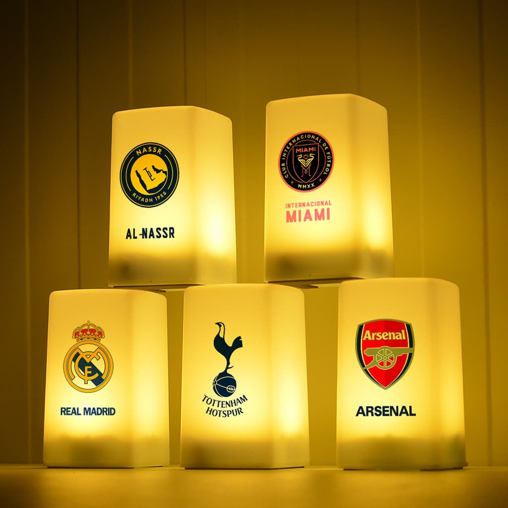 Huangma atmosfera luzes decorações periféricas lembranças fã de futebol suprimentos decoração Ma Jing Juven luzes da noi