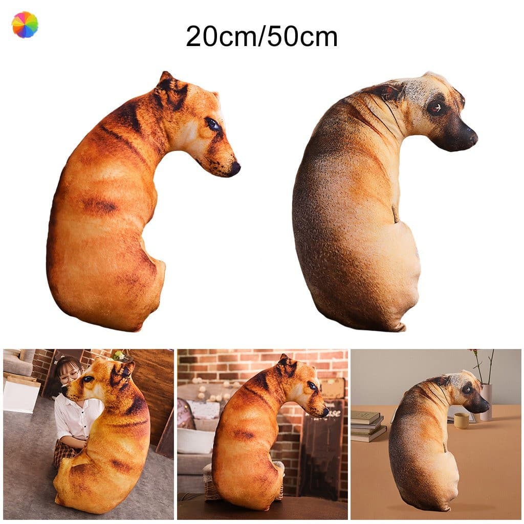 Almofada Decorativa 3D Em Forma De Cachorro Com Algodão PP Decoração Interna De Casa Sofá Brinquedos Para Dormir