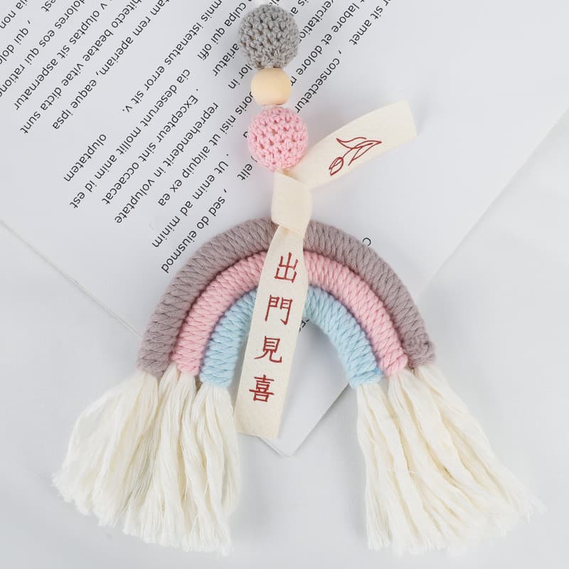 Pequeno arco-íris pingente bênção saco de carro pendurado ins estilo arco-íris decoração da parede pacote Material artes