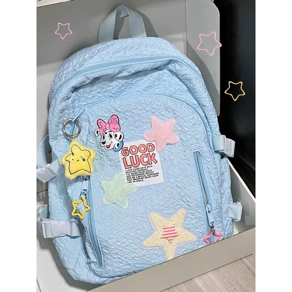 Novo estilo caseiro Original dopamina americano filhote de cachorro estrela mochila y2k azul claro hortelã verde roxo ro
