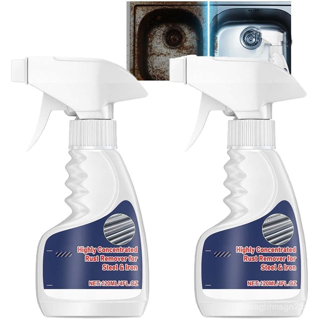 Removedor de Ferrugem Shiny Carts, Spray Removedor de Ferrugem Altamente Concentrado para Metal, Poderoso Removedor de F