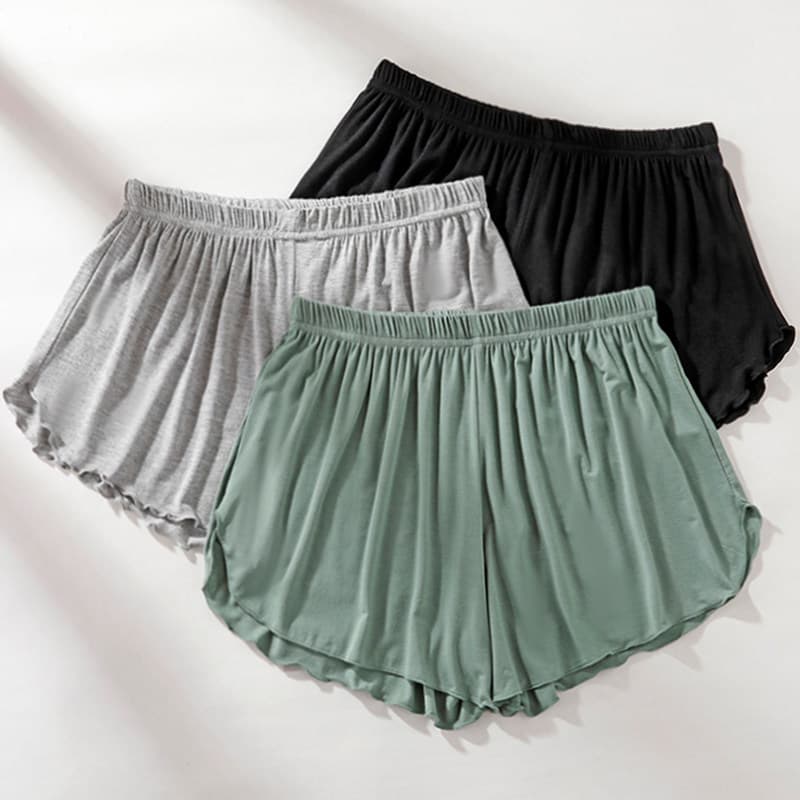 Anti-reflexo Shorts feminino verão Modal calças grandes soltas tamanho grande All-match calcinha de cintura alta Casual