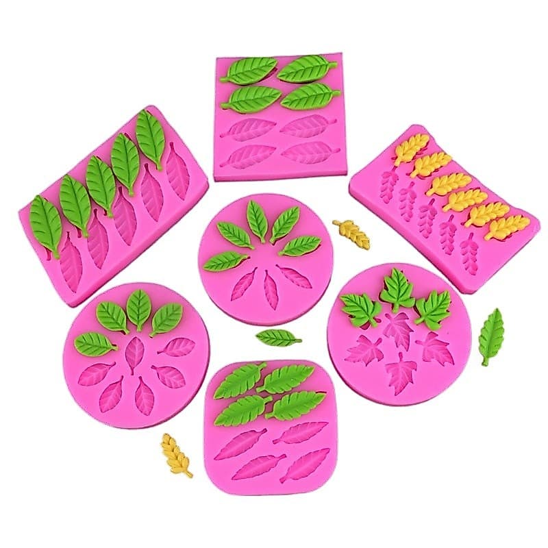 Molde De Silicone DIY Para Orelhas De Trigo , Folhas De Bordo Chá , Bolo De Açúcar , Resina De Decoração De Chocolate ,
