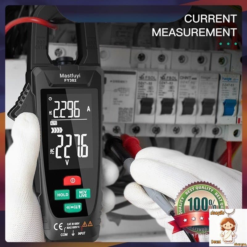 Novo 9999 Contagens Alicate Amperímetro Digital Tela Grande DC AC Corrente Faixa Automática True RMS Capacitância de Tem