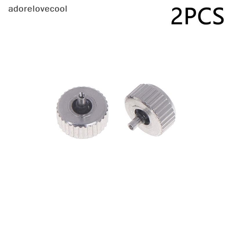 Coroa De Relógio De Aço Cor Prata , 2 Peças , 4.5mm A 7mm De Diâmetro Da Cabeça Com Poste Longo Para Reparo De Coroas