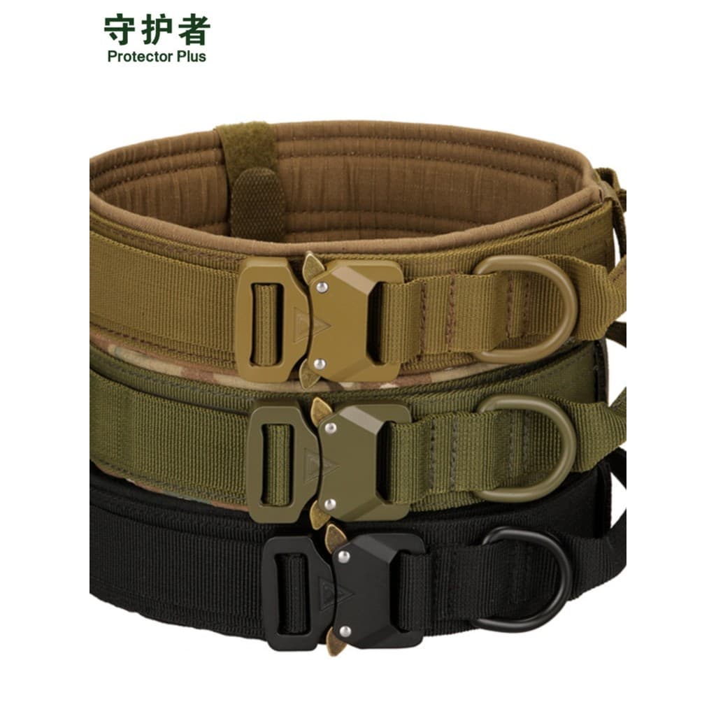 Coleira tática guardiã para cães, tração ao ar livre, coleira militar para cães, médio e grande, treinamento para cães